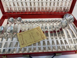 Cubertería Italiana Plateada 1000 12 pzs