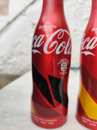 Lote 5 Botellas Coca-Cola Euro 2016 LLENAS