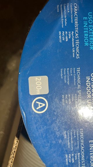 Cable Coaxial RG6 Daxis 200m