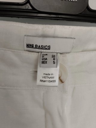 Pantalones blancos Mango