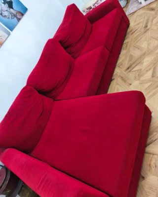 Sofá cama seccional rojo