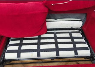 Sofá cama seccional rojo