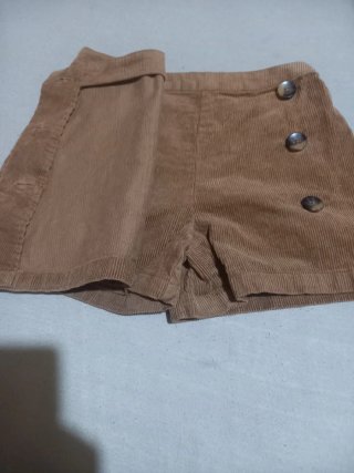 Pantalón-falda niña pana