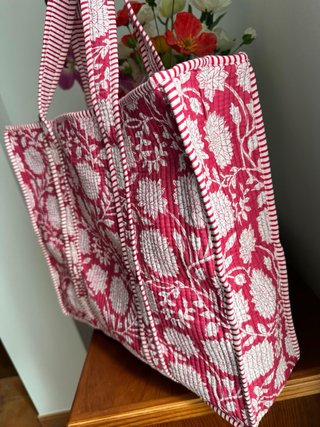 Bolso de viaje estampado floral