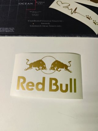Pegatina Red Bull Dorada