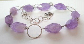 Collana con pietre Ametista e Argento 925