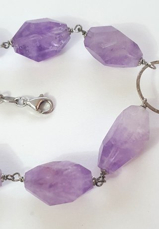 Collana con pietre Ametista e Argento 925