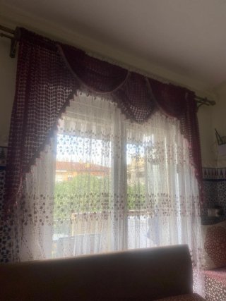 Sofá marroquí tela, cristal y madera