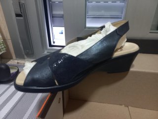 Sandalias anatómicas mujer negras/azules