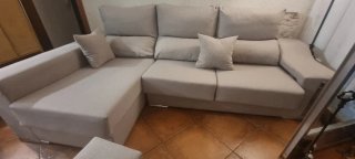 Sofá Chaise Longue 3 Plazas Beige