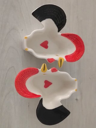 Dos Platos de Gallo de Cerámica