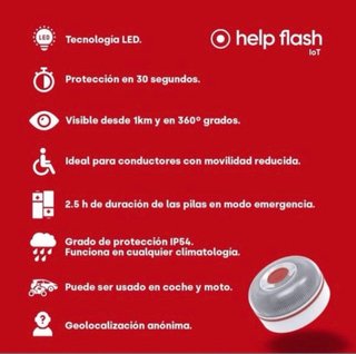 Baliza V16 homologada DGT help flash IoT