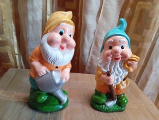 Statuette "7 Nani e Biancaneve" Ceramica