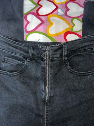 Pantalones Stradivarius negros flare cremallera 34