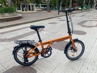 Bicicleta Plegable Leotron Naranja