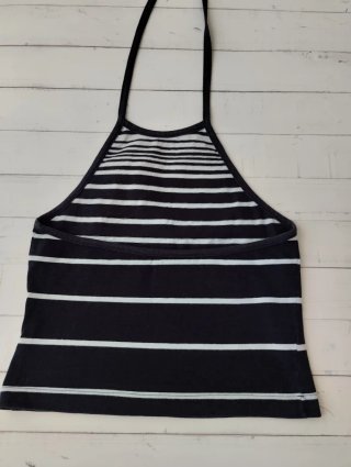 Top de rayas halter
