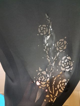 Vestido negro vintage D'Orsay Junior calado