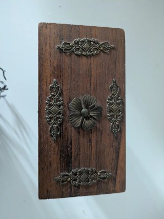 Joyero Madera Pequeño Elefantes Palmeras