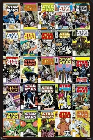 Póster Star Wars Portadas Marvel Vintage 61x91,5