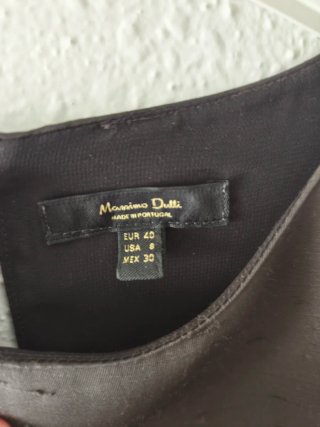 Top gris Massimo Dutti Marrón Talla M