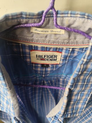 Camisa Tommy Hilfiger Cuadros Azul Talla S
