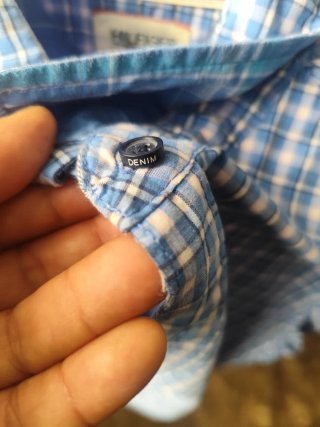 Camisa Tommy Hilfiger Cuadros Azul Talla S
