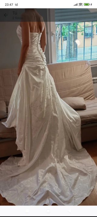 Vestido de Novia EVA Novias Talla Única Blanco rot
