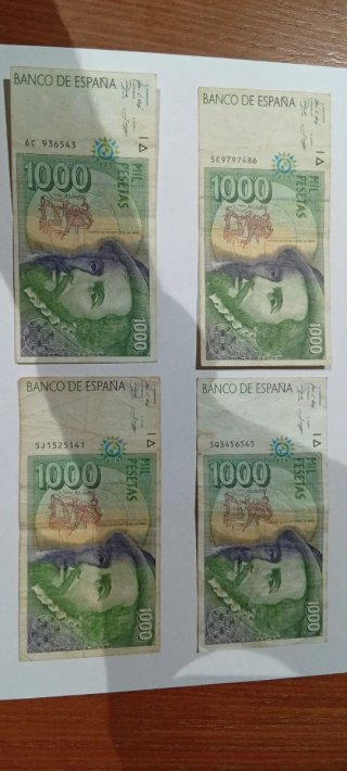 10 Notas 1000 Pesetas 1992