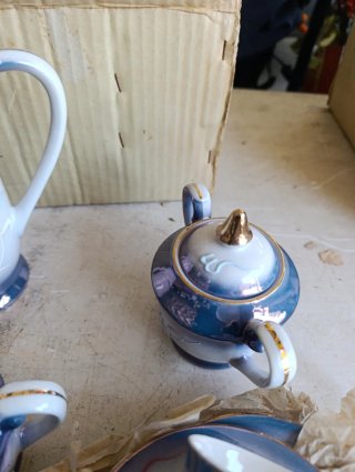 Juego té/café porcelana japonesa vintage