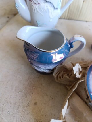 Juego té/café porcelana japonesa vintage