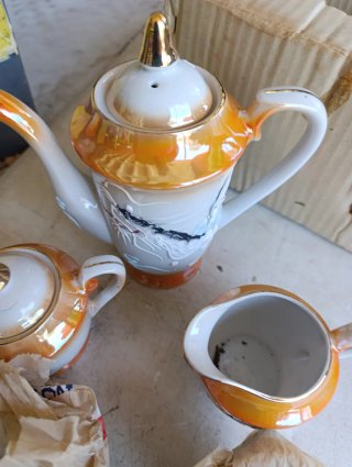 Juego té/café porcelana japonesa vintage