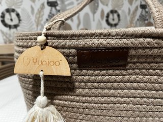 Cambiador y cesta de bebé de cuerda Yunioo