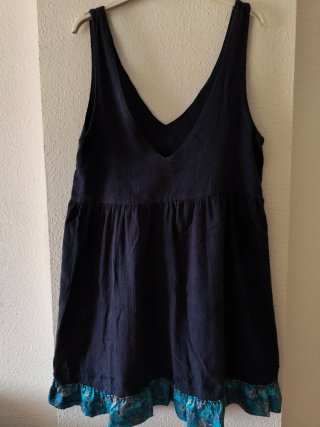 Vestido playero Pull and Bear azul marino