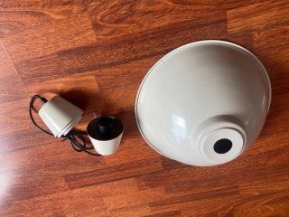 Lámpara de techo blanca metálica