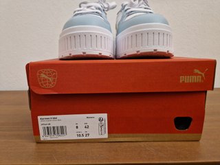 Sneakers in pelle Puma Karmen, azzurro/bianco, 42