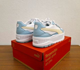 Sneakers in pelle Puma Karmen, azzurro/bianco, 42