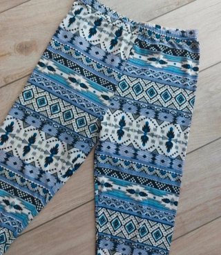 2 Leggings elasticizzati fantasia taglia M