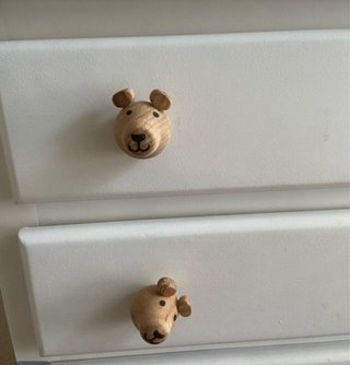 Cómoda infantil madera blanca estilo nórdico