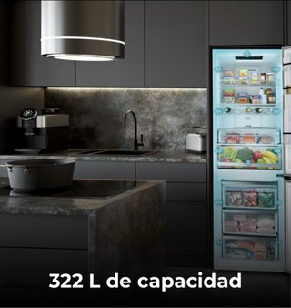 Frigorífico Cecotec Bolero 322L Negro