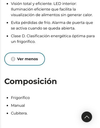 Frigorífico Cecotec Bolero 322L Negro