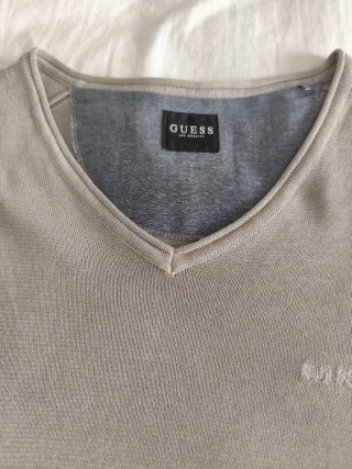 Jersey Guess manga larga hombre beige