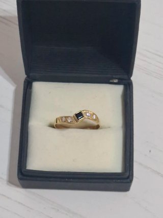 Anillo Oro 18k con piedra de Onís. T.8