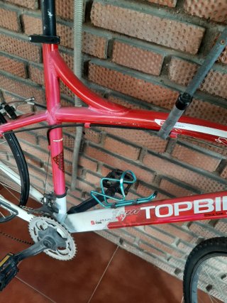 Bicicleta Topbike Roja y Blanca