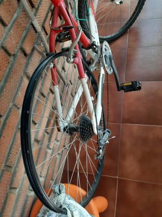 Bicicleta Topbike Roja y Blanca