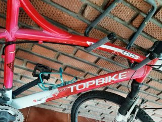Bicicleta Topbike Roja y Blanca