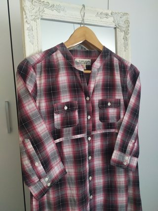 Vestido camisa xadrez Sfera S verão chic