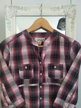 Vestido camisa xadrez Sfera S verão chic