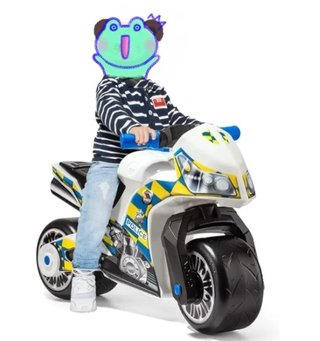Moto correpasillos policía niños