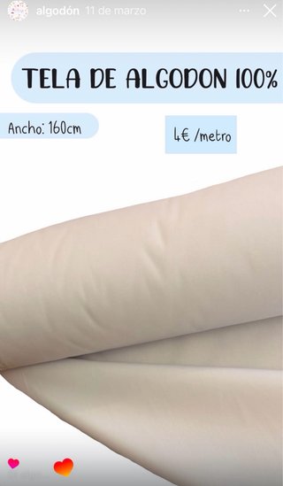Tela de algodón 100% 160cm