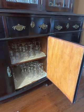 Vitrine/Louceiro Duas Peças Madeira